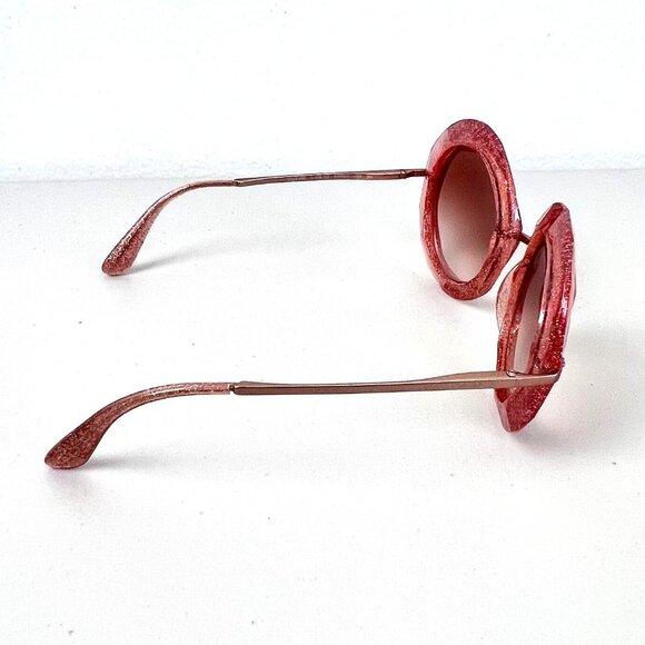 Dolce & Gabbana DG6105 Round Glitter Sunglasses with Floral Case VGUC - Picture 9 of 13